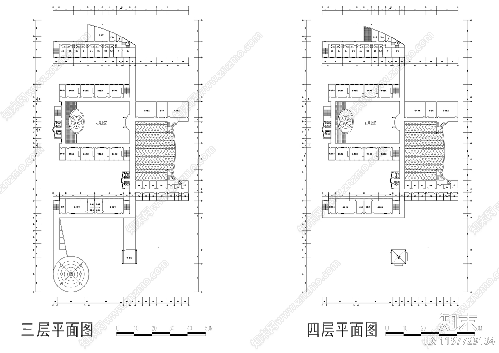 小学教学综合楼建筑cad施工图下载【ID:1137729134】