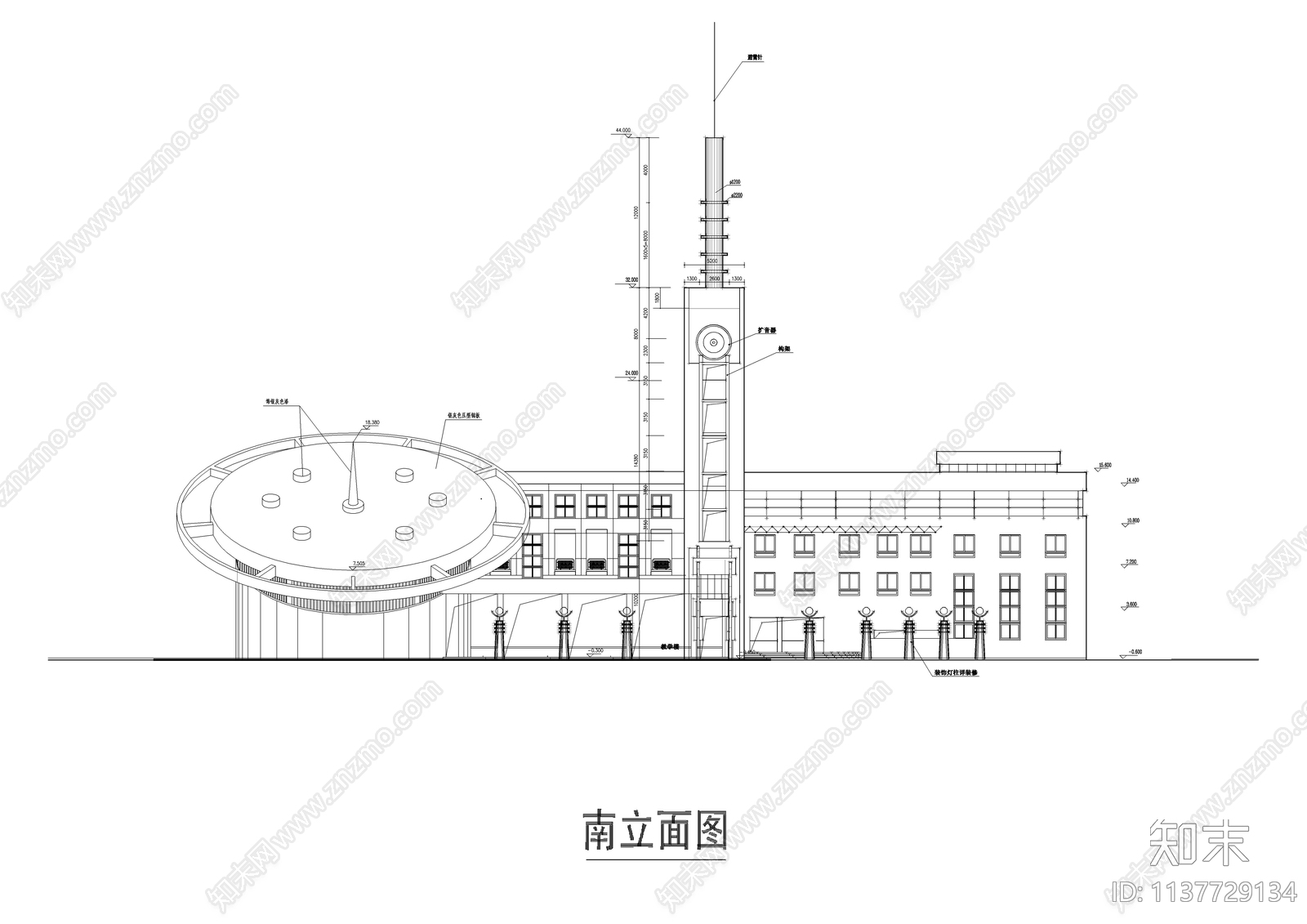 小学教学综合楼建筑cad施工图下载【ID:1137729134】