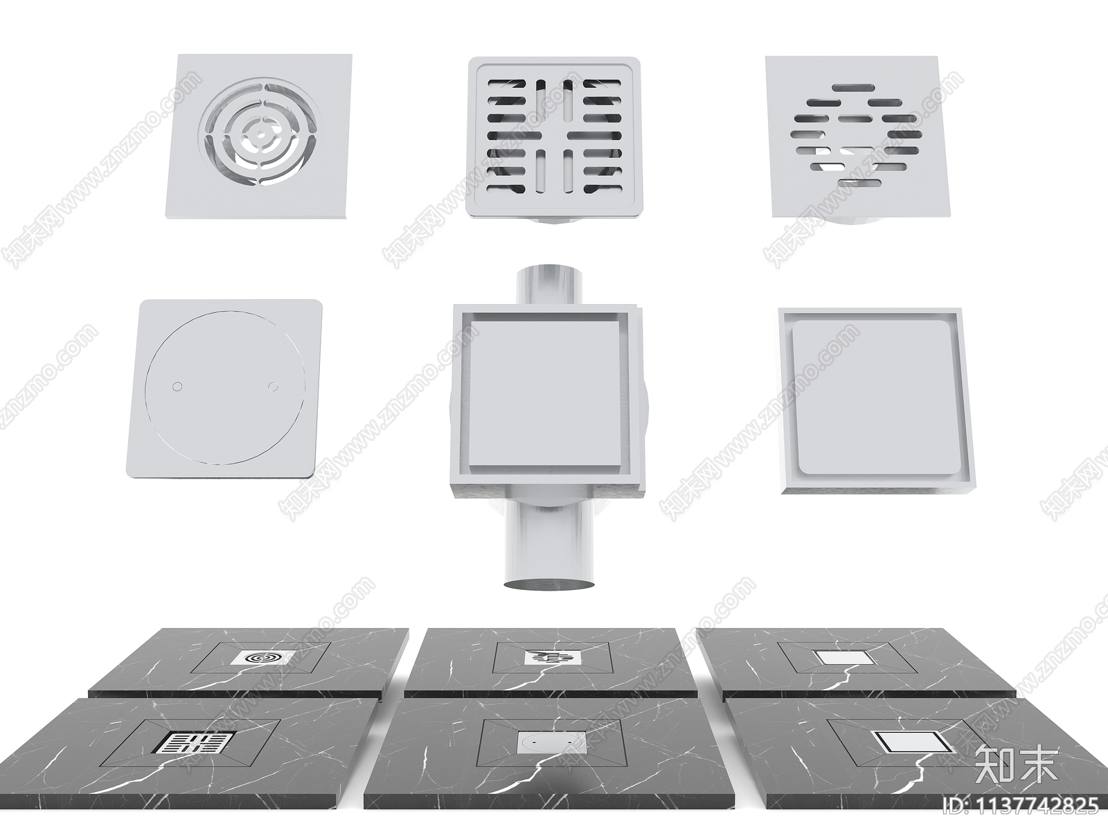 地漏3D模型下载【ID:1137742825】