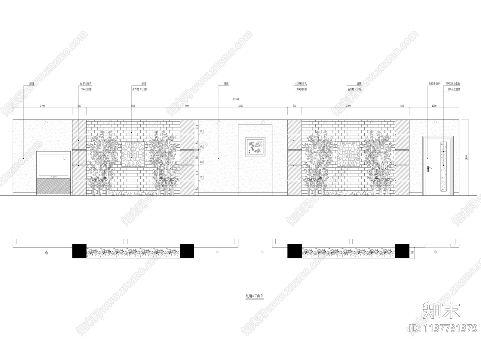 某泡脚城全套装修cad施工图下载【ID:1137731379】