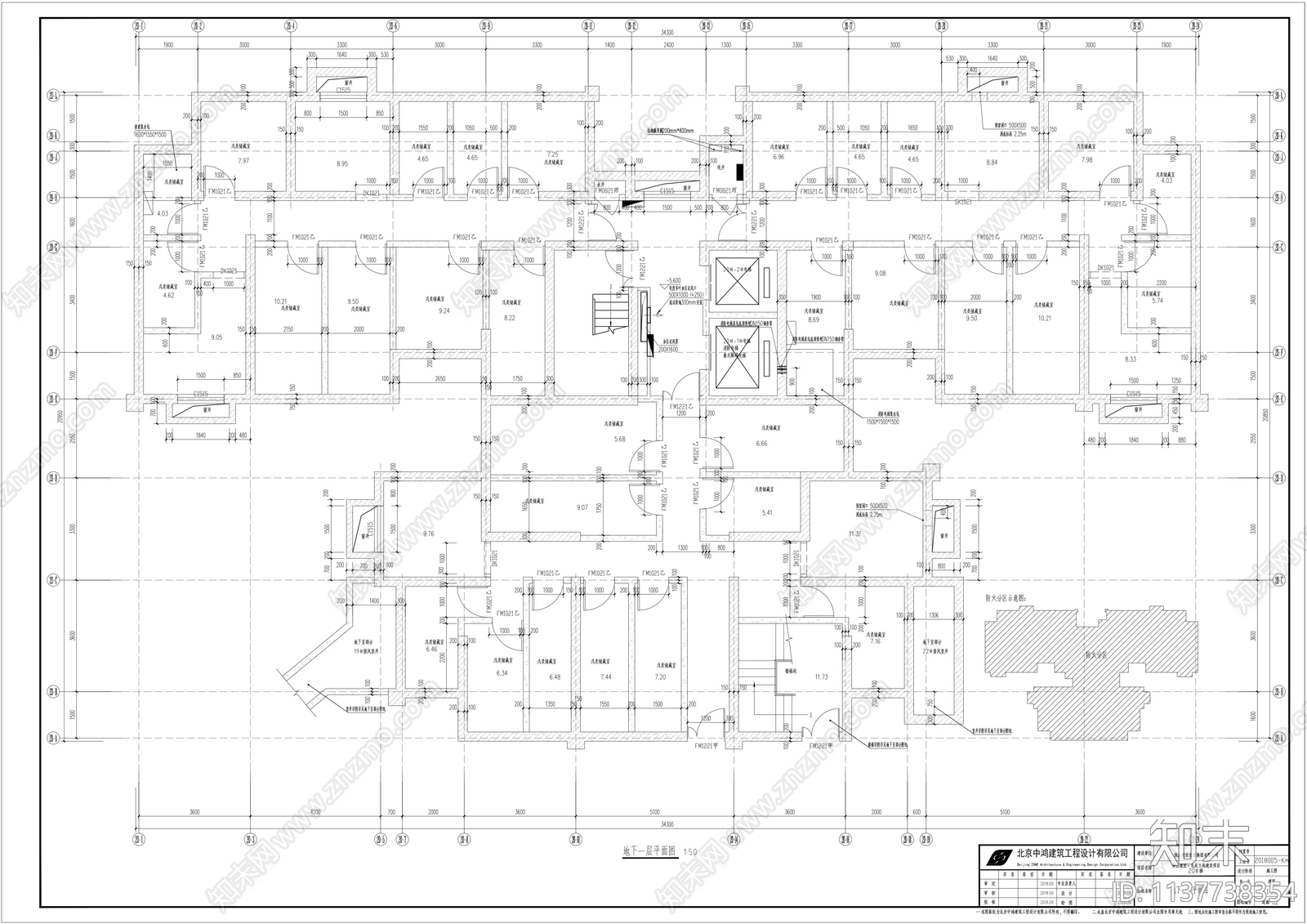 住宅楼建筑cad施工图下载【ID:1137738354】