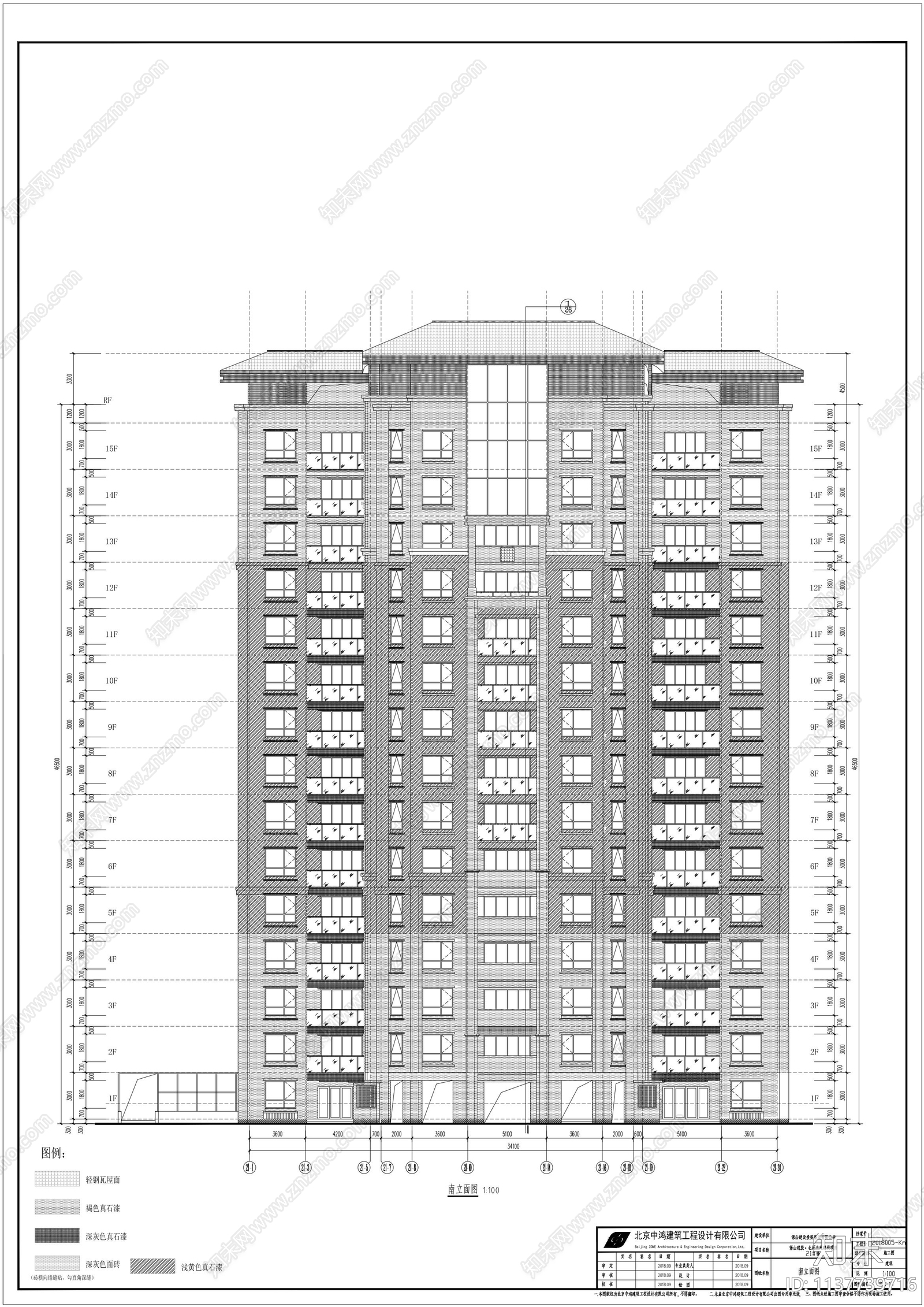 住宅楼建筑cad施工图下载【ID:1137739716】