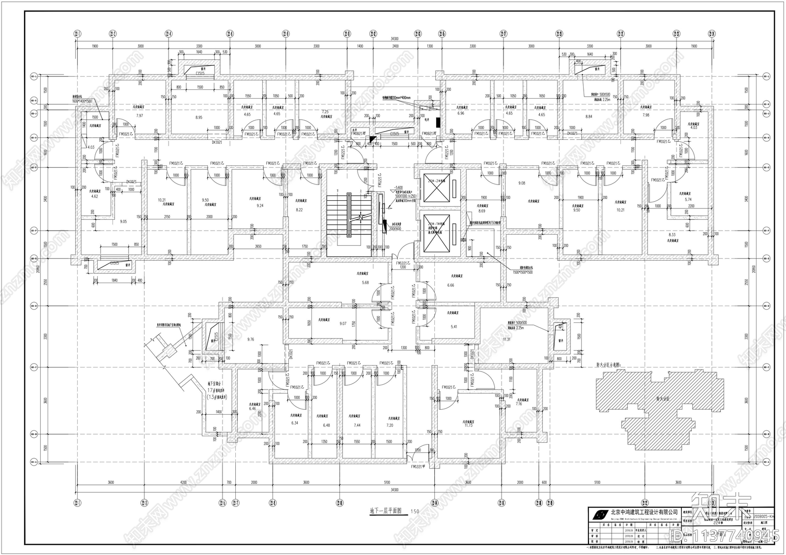 住宅楼建筑cad施工图下载【ID:1137740945】