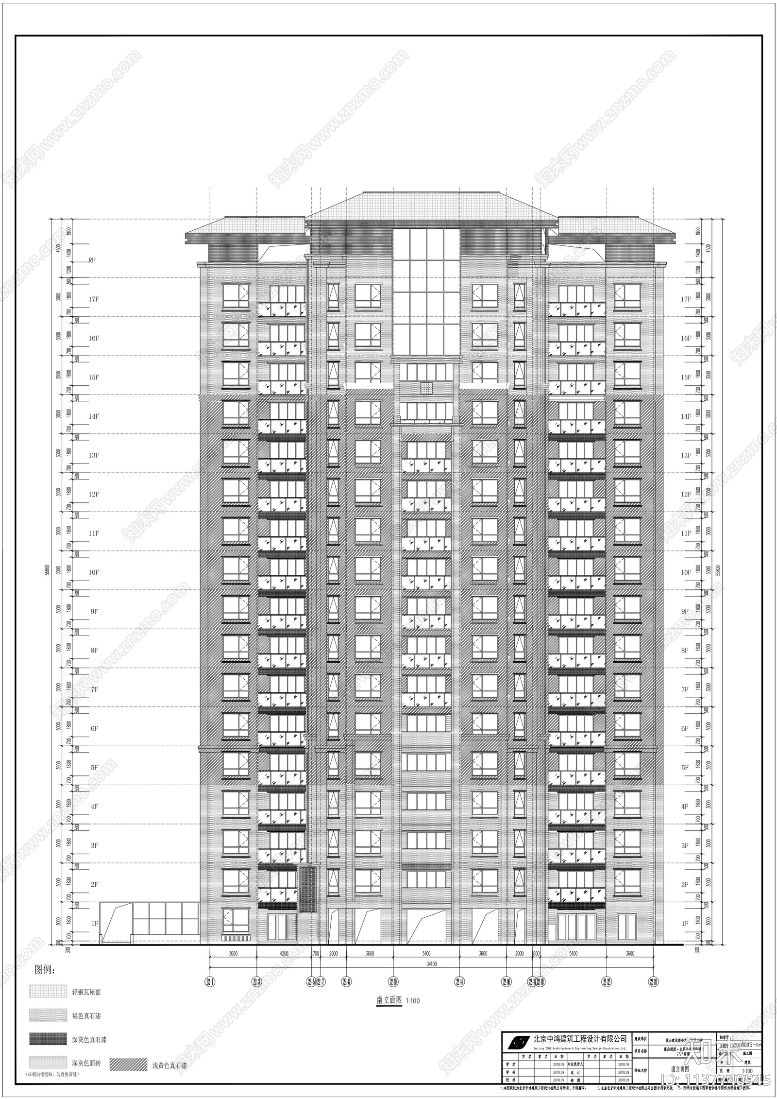 住宅楼建筑cad施工图下载【ID:1137740945】