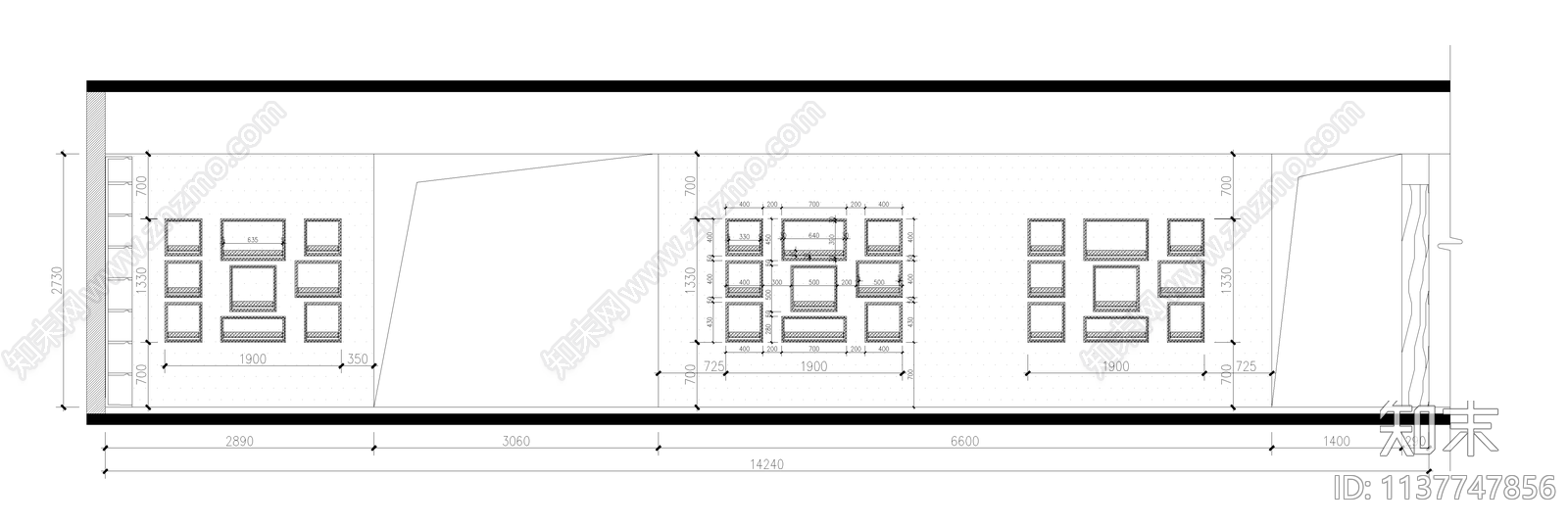 全套书吧cad施工图下载【ID:1137747856】