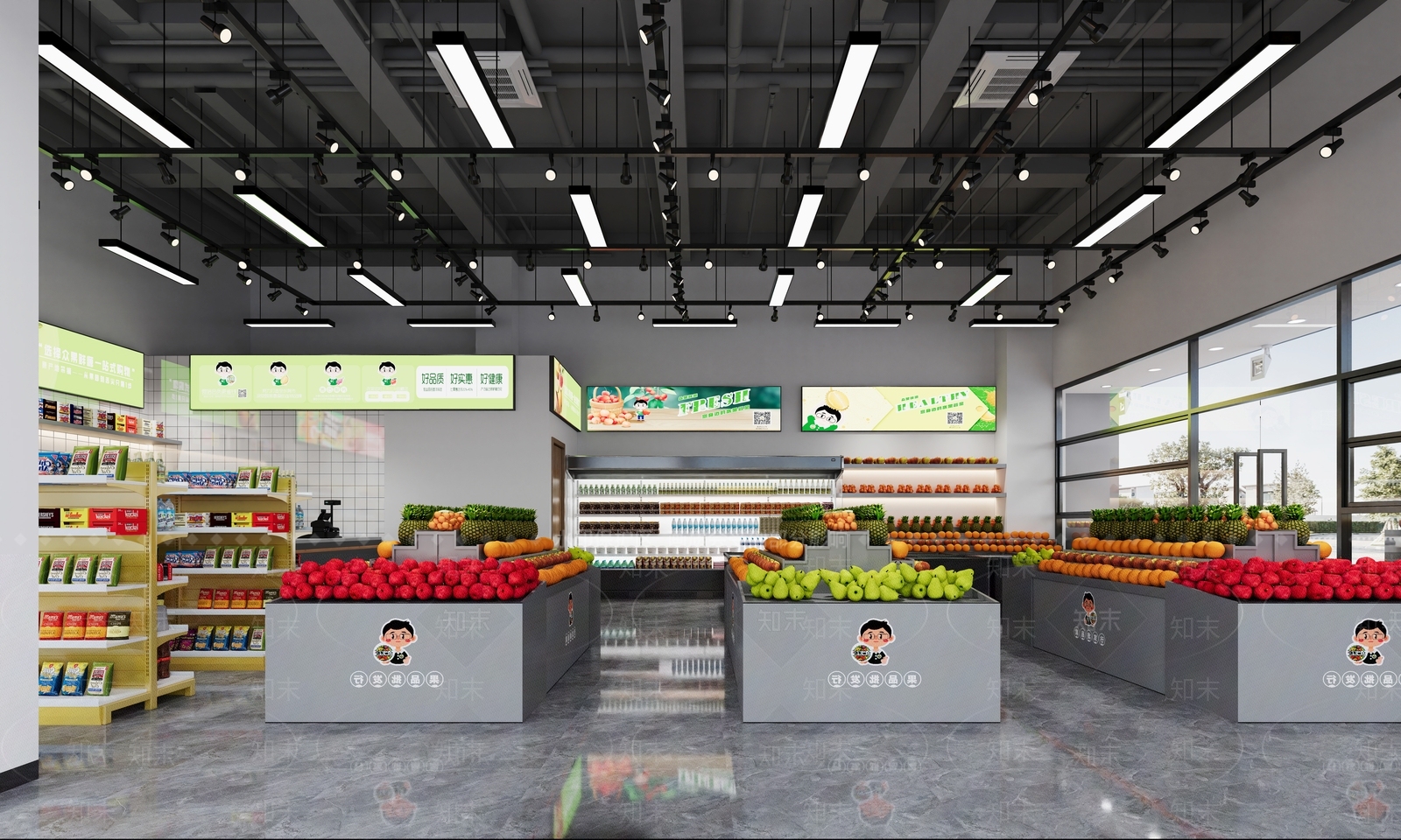现代水果店3D模型下载【ID:1137752239】