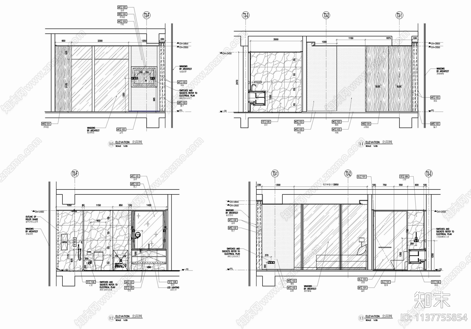 120㎡家装室内cad施工图下载【ID:1137755854】