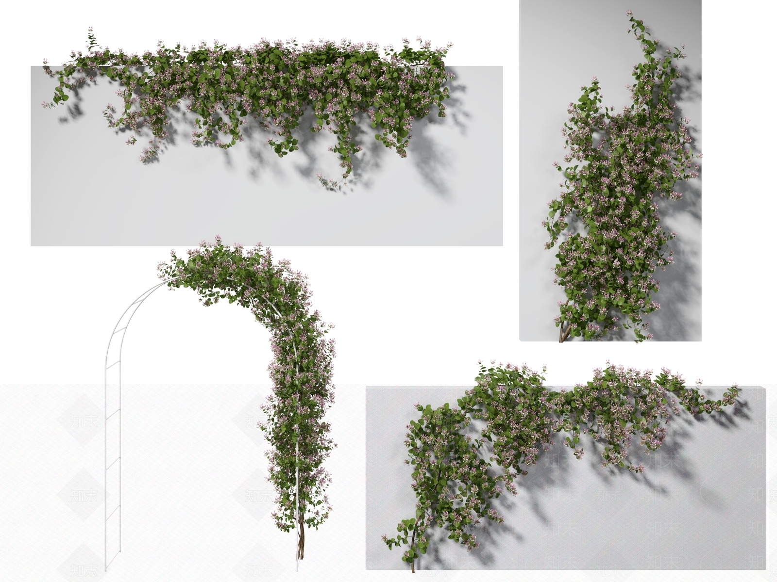 爬藤植物墙SU模型下载【ID:1137756106】