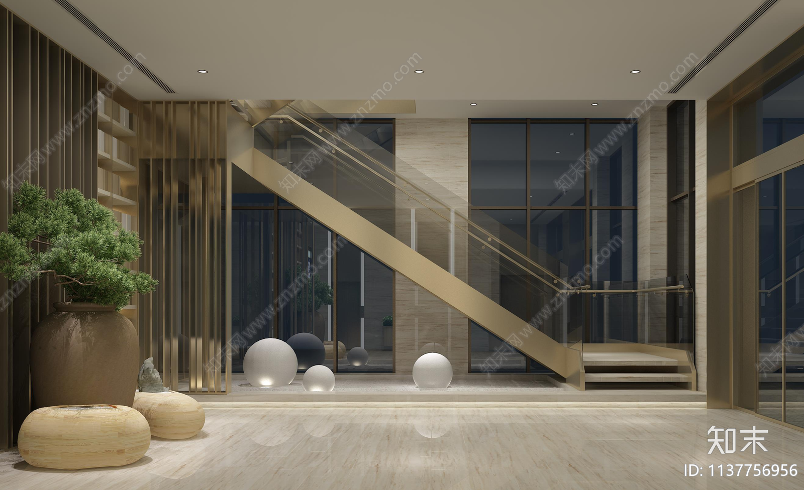 室内不锈钢楼梯大样施工图下载【ID:1137756956】