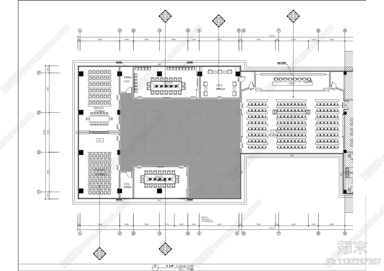 市检查院办案工作区装修及信息化建设cad施工图下载【ID:1137757507】