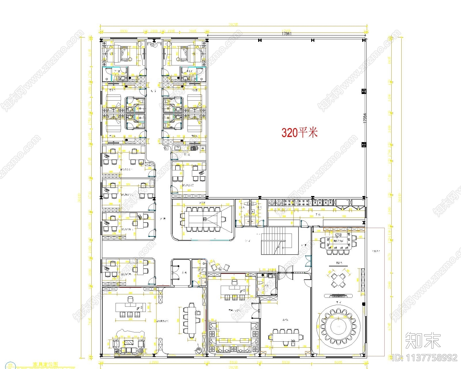 福建广太集团办公室cad施工图下载【ID:1137758992】