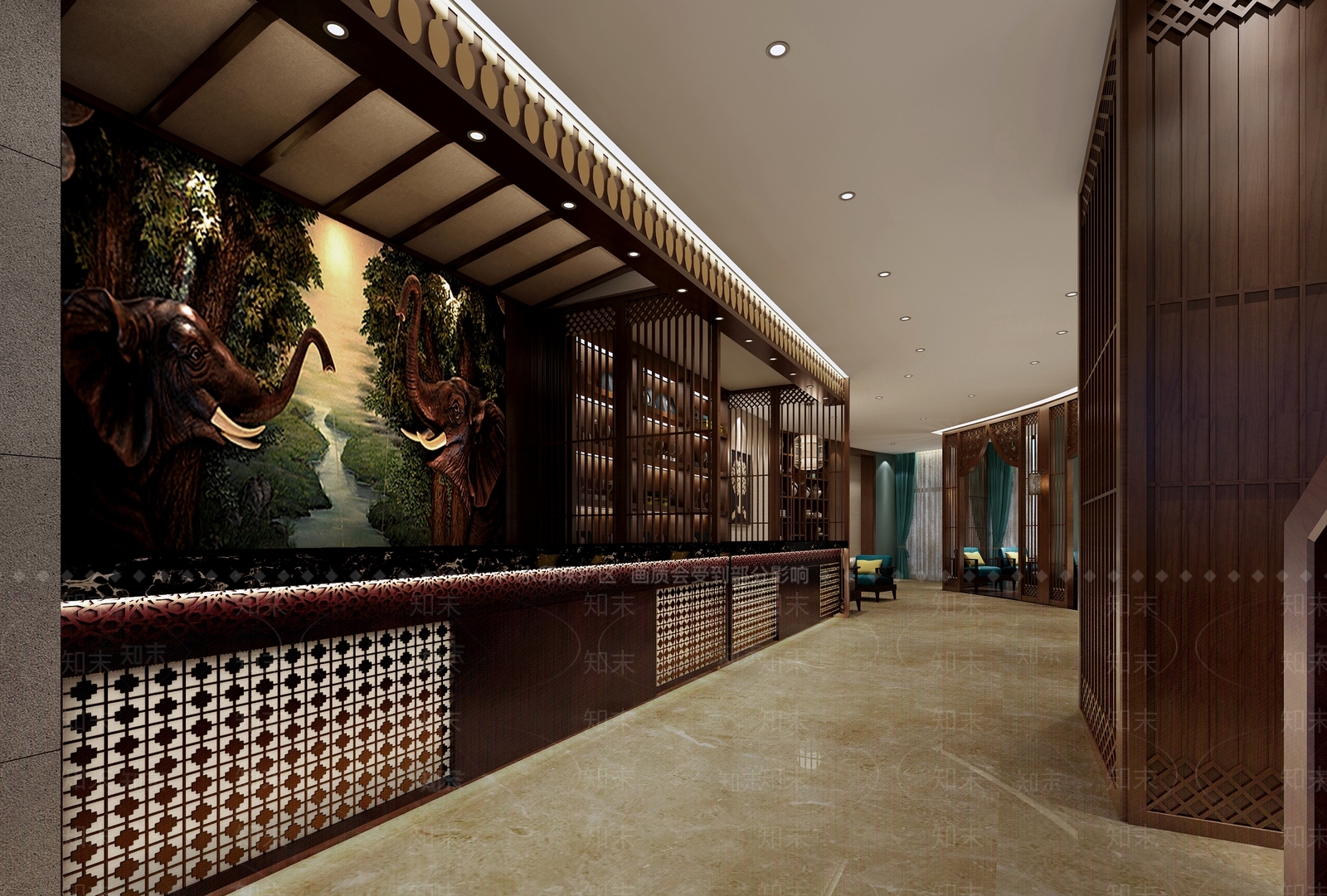 东南亚泰式足浴会所3D模型下载【ID:1137766684】