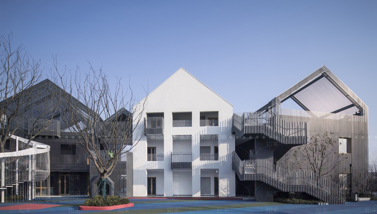 现代合肥皖投万科天下艺境幼儿园SU模型下载【ID:1137769459】