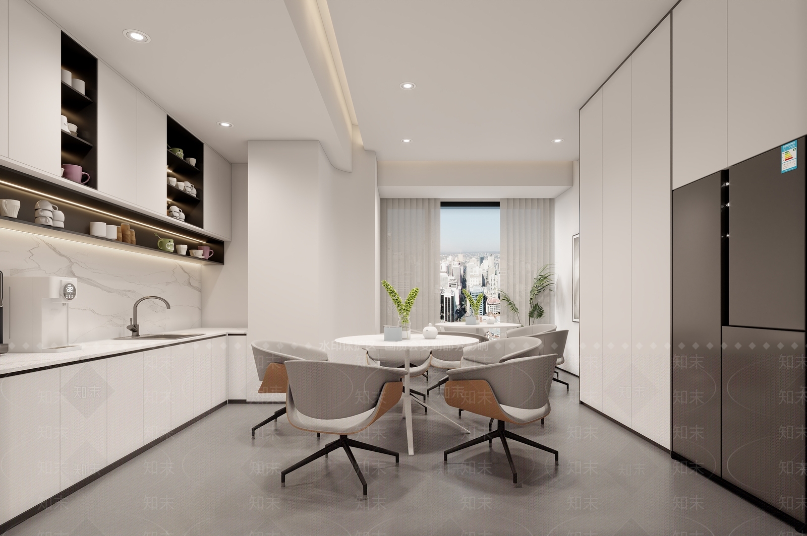 现代简约茶水间3D模型下载【ID:1137771774】