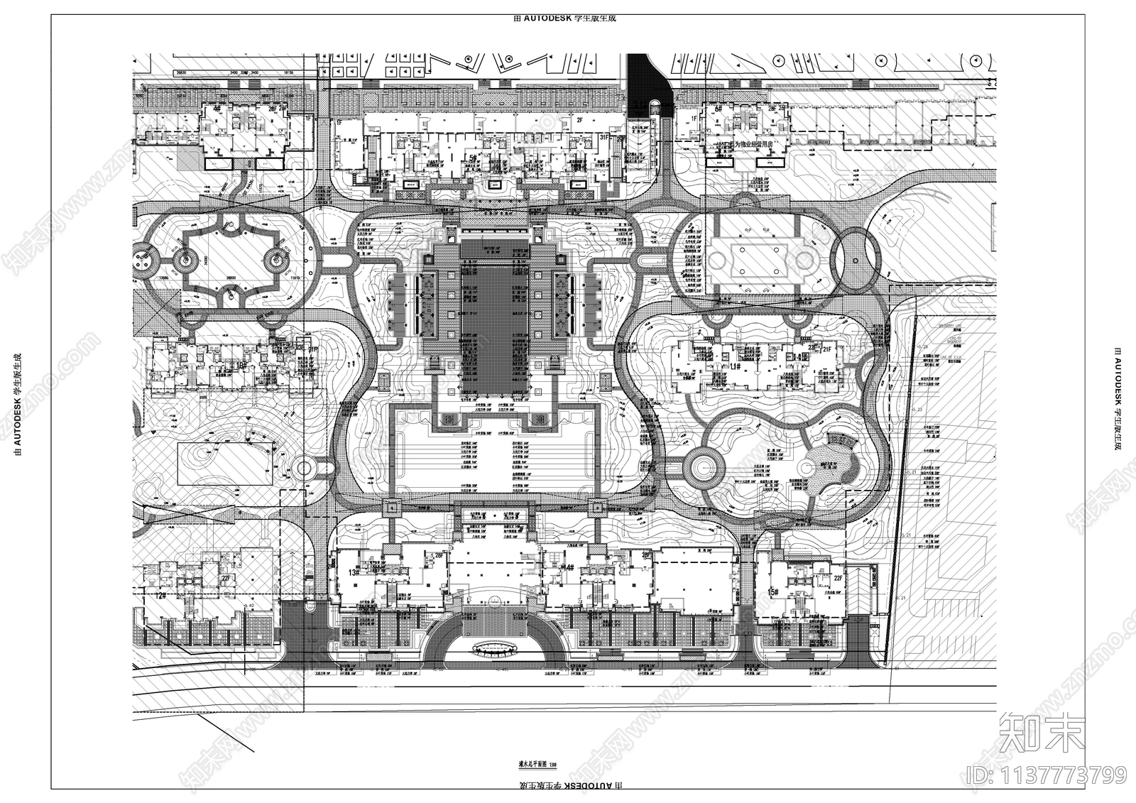 杭州玉园二期植物景观平面图施工图下载【ID:1137773799】