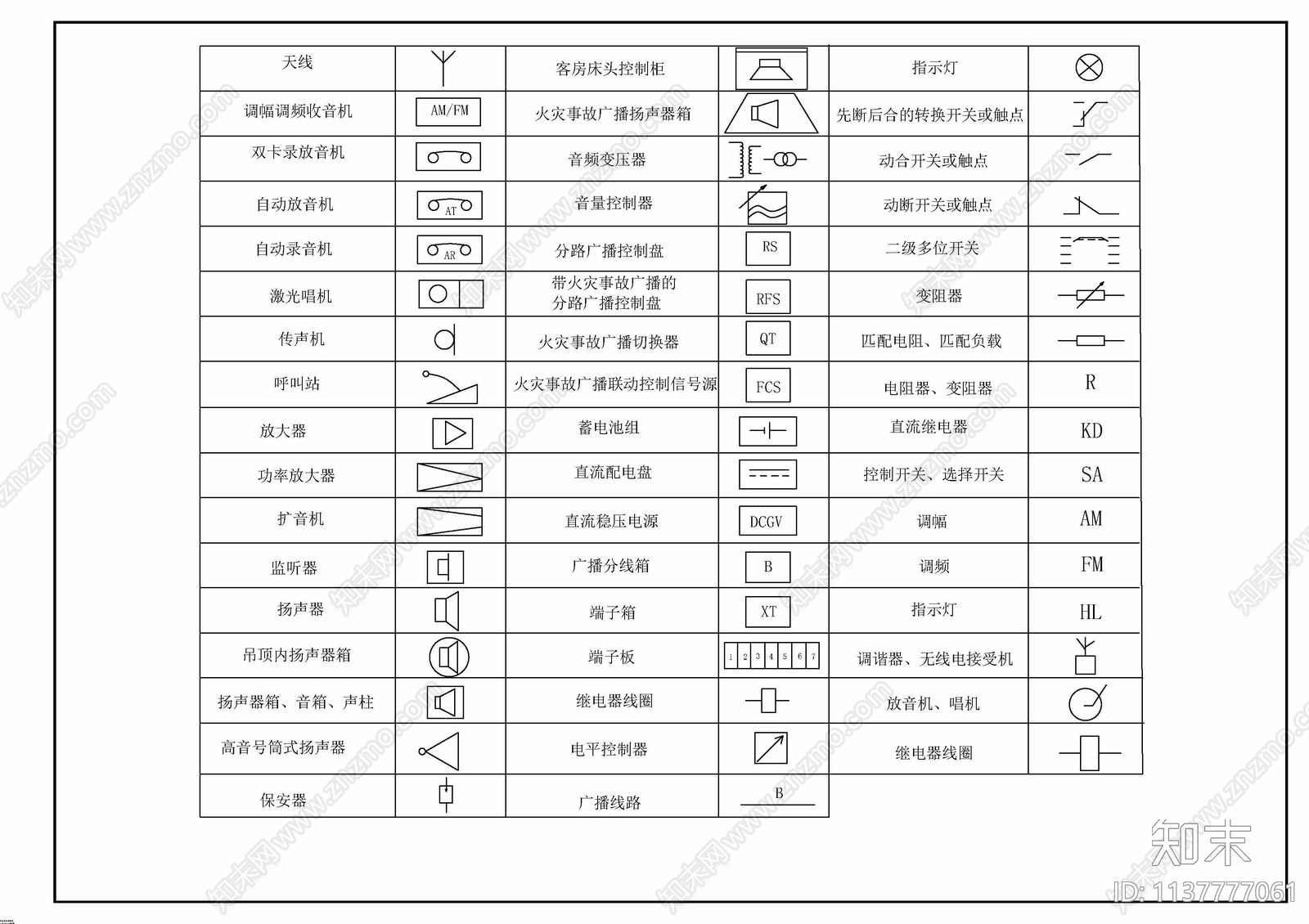 电气相关图例cad施工图下载【ID:1137777061】