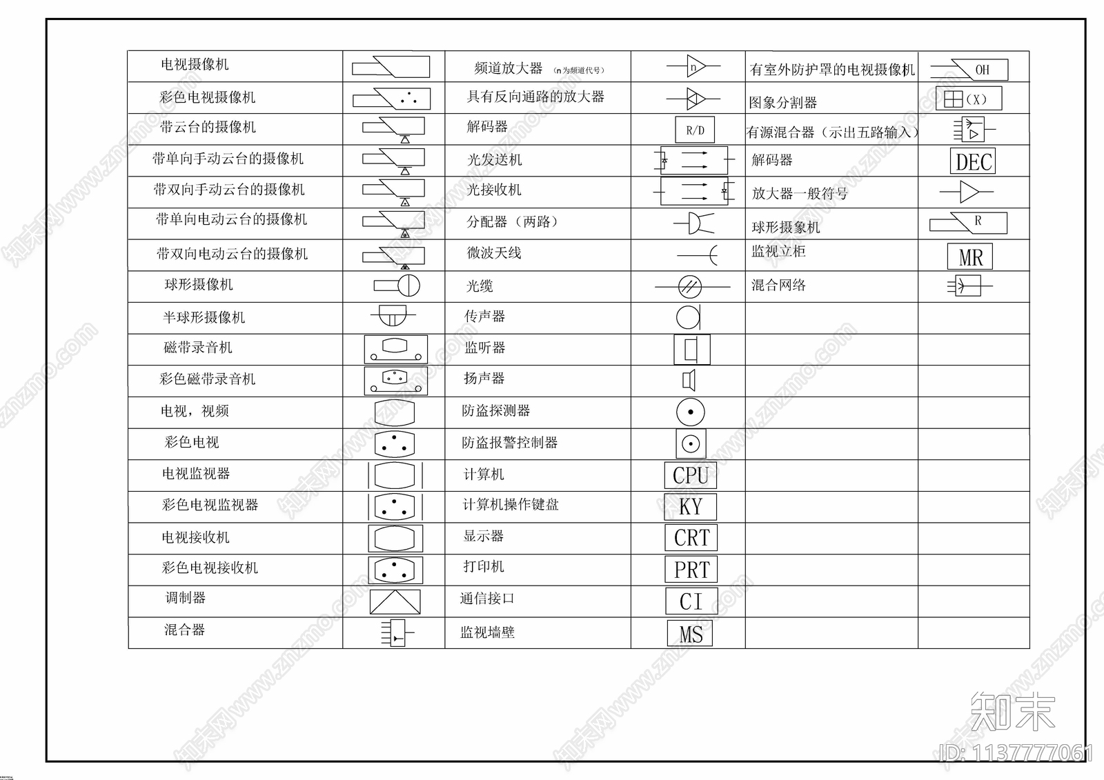 电气相关图例cad施工图下载【ID:1137777061】