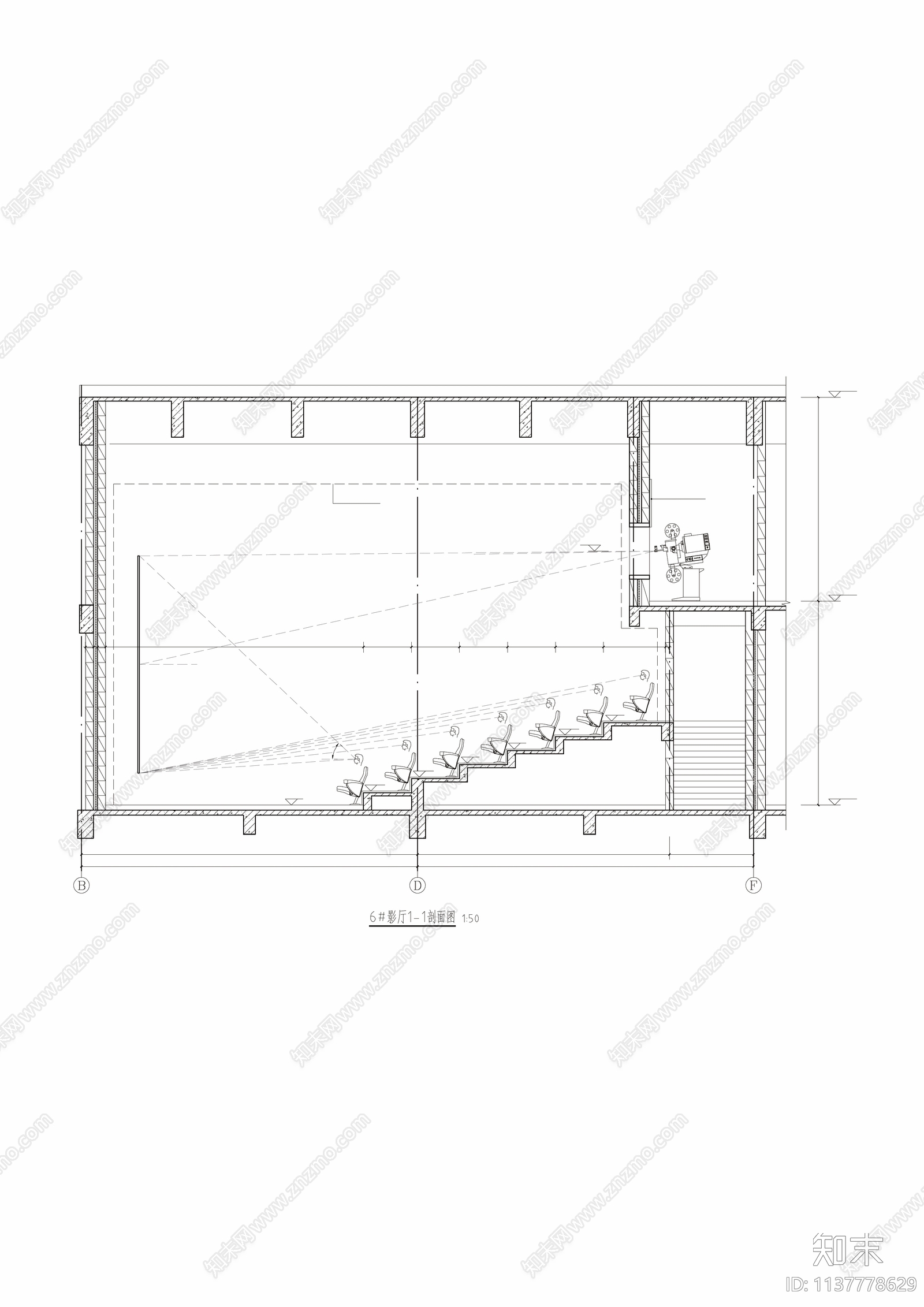 影院详图cad施工图下载【ID:1137778629】