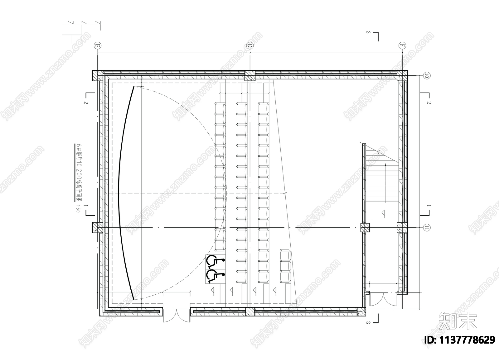 影院详图cad施工图下载【ID:1137778629】