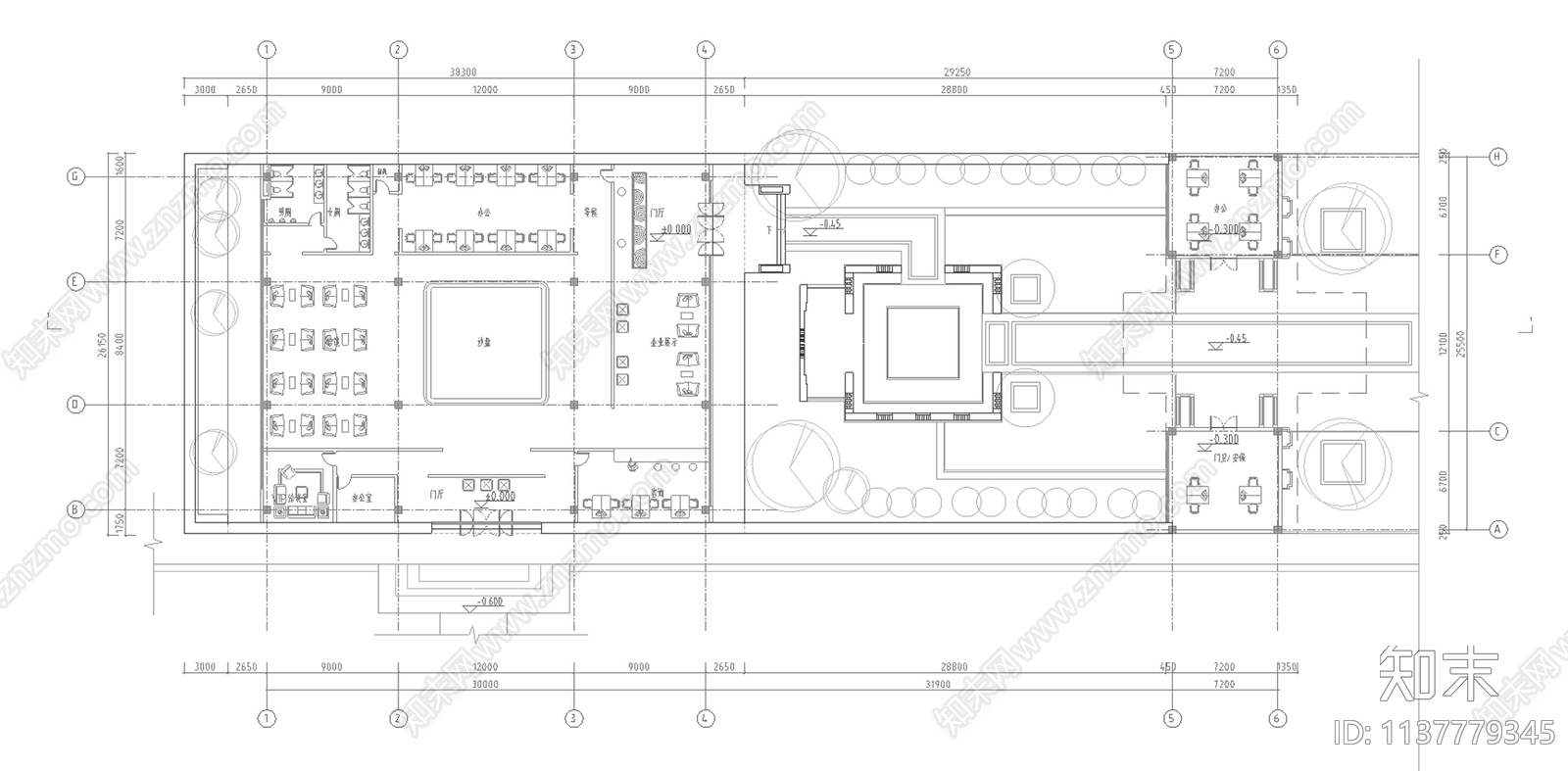 江西上饶时光绕城新中式商业街cad施工图下载【ID:1137779345】