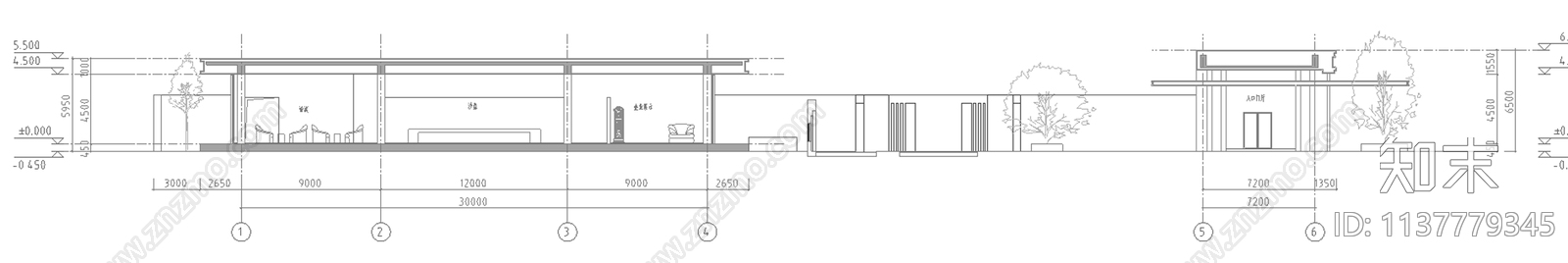 江西上饶时光绕城新中式商业街cad施工图下载【ID:1137779345】