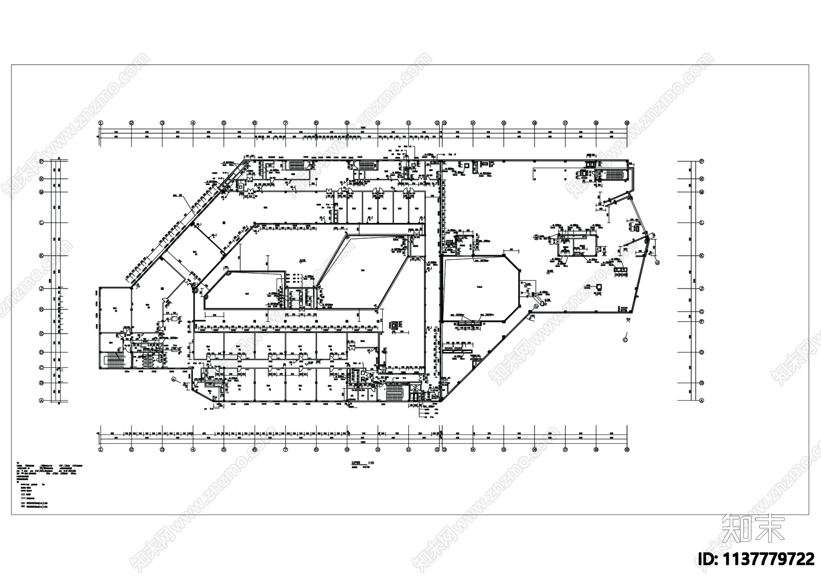 现代商业综合体建筑cad施工图下载【ID:1137779722】