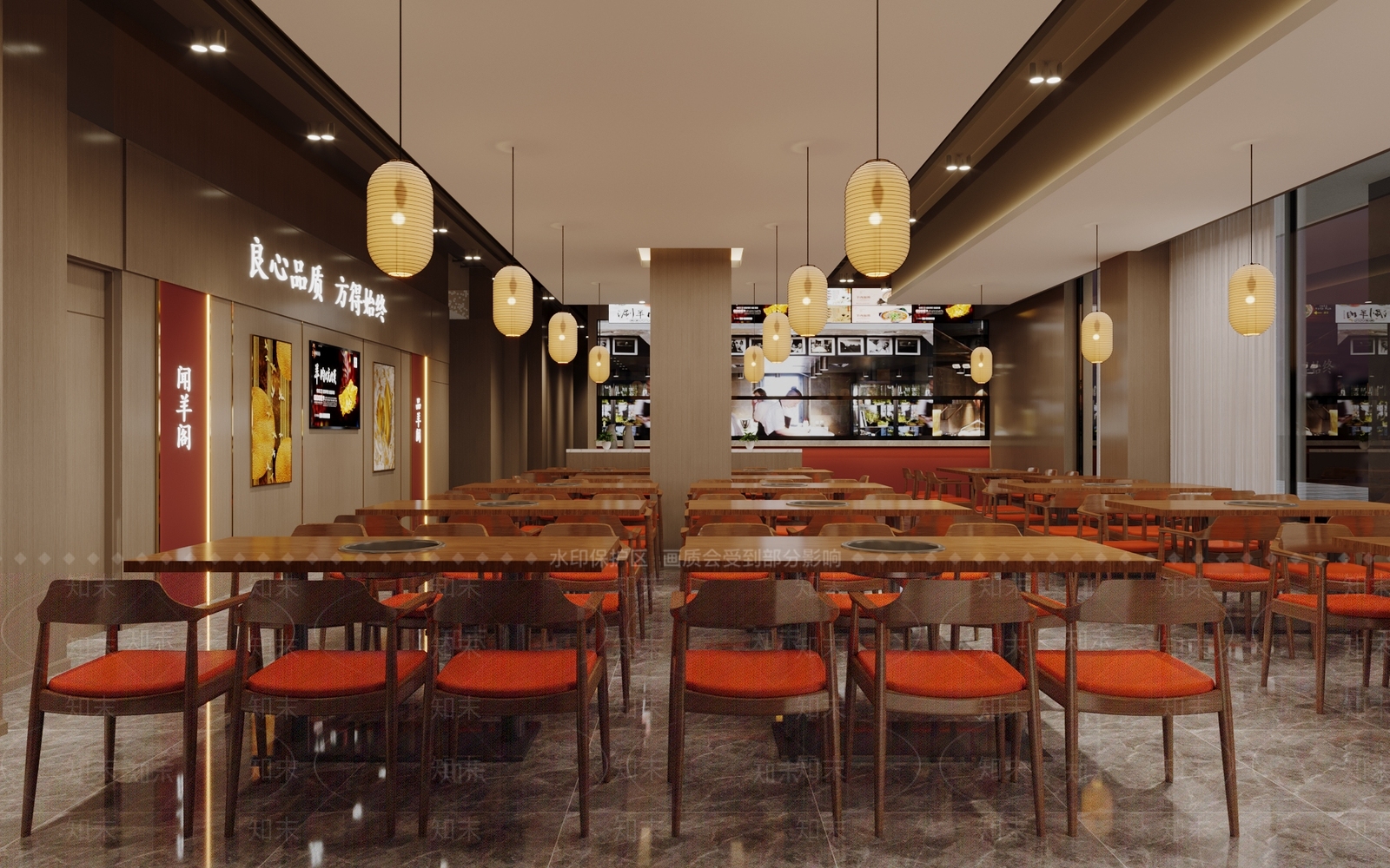 新中式火锅店3D模型下载【ID:1137781847】