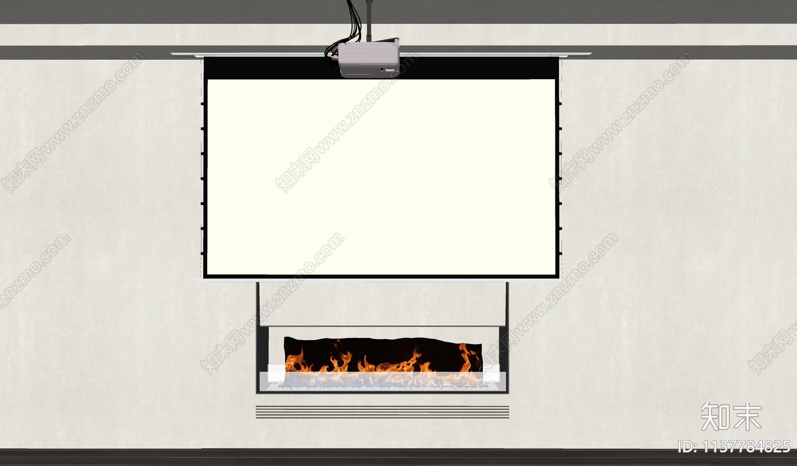 投影幕布SU模型下载【ID:1137784825】