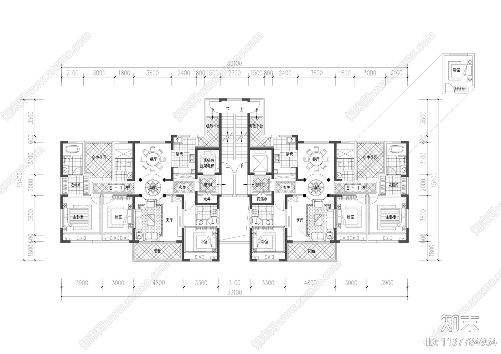 住宅小区及商业效果图cad施工图下载【ID:1137784954】