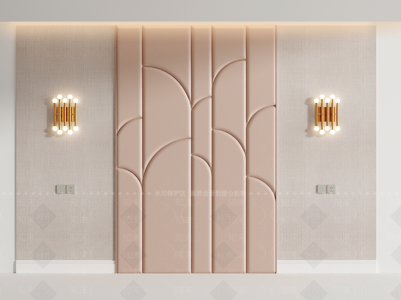 现代卧室硬包3D模型下载【ID:1137786565】