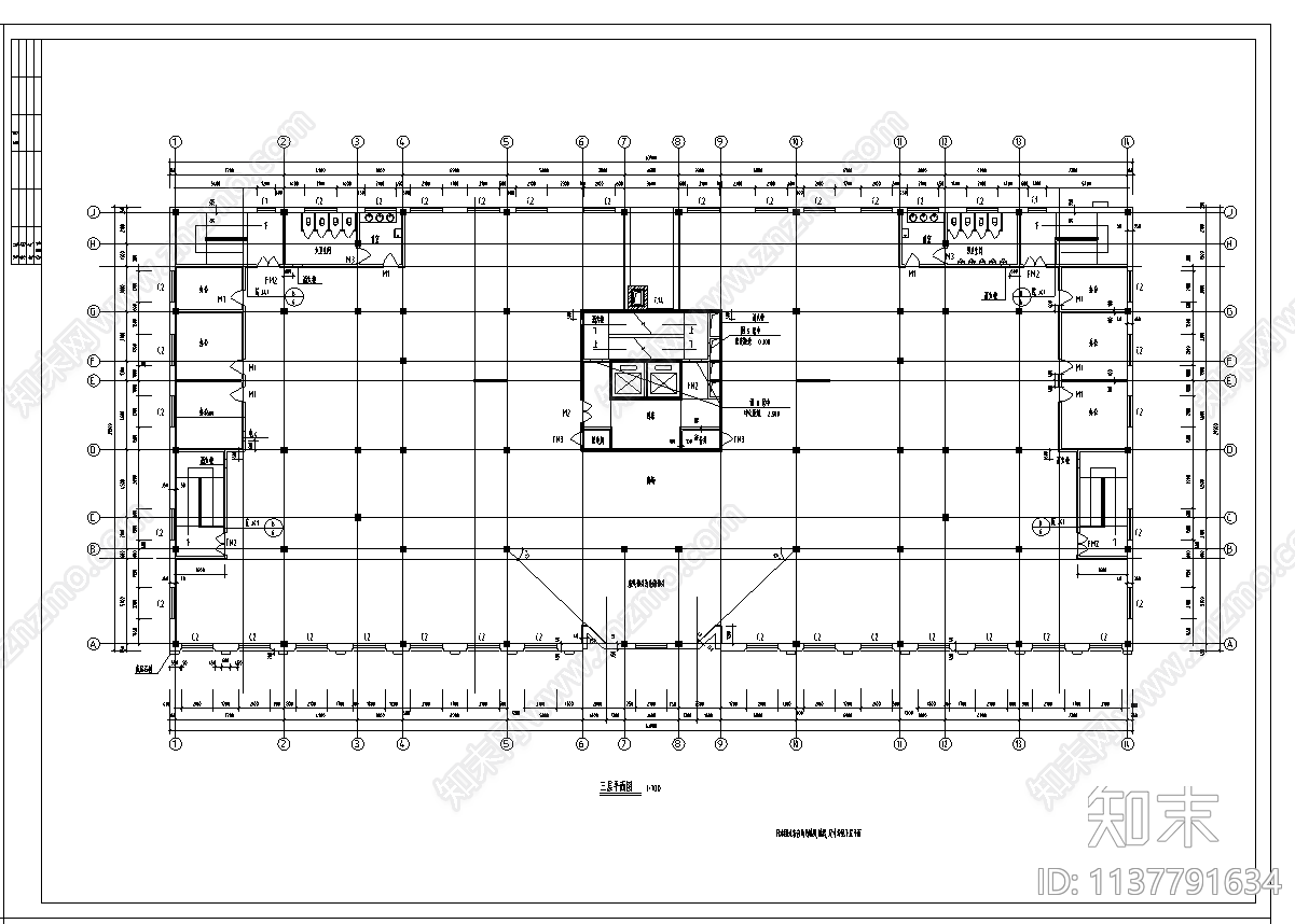 吉林省博士后公寓建筑cad施工图下载【ID:1137791634】