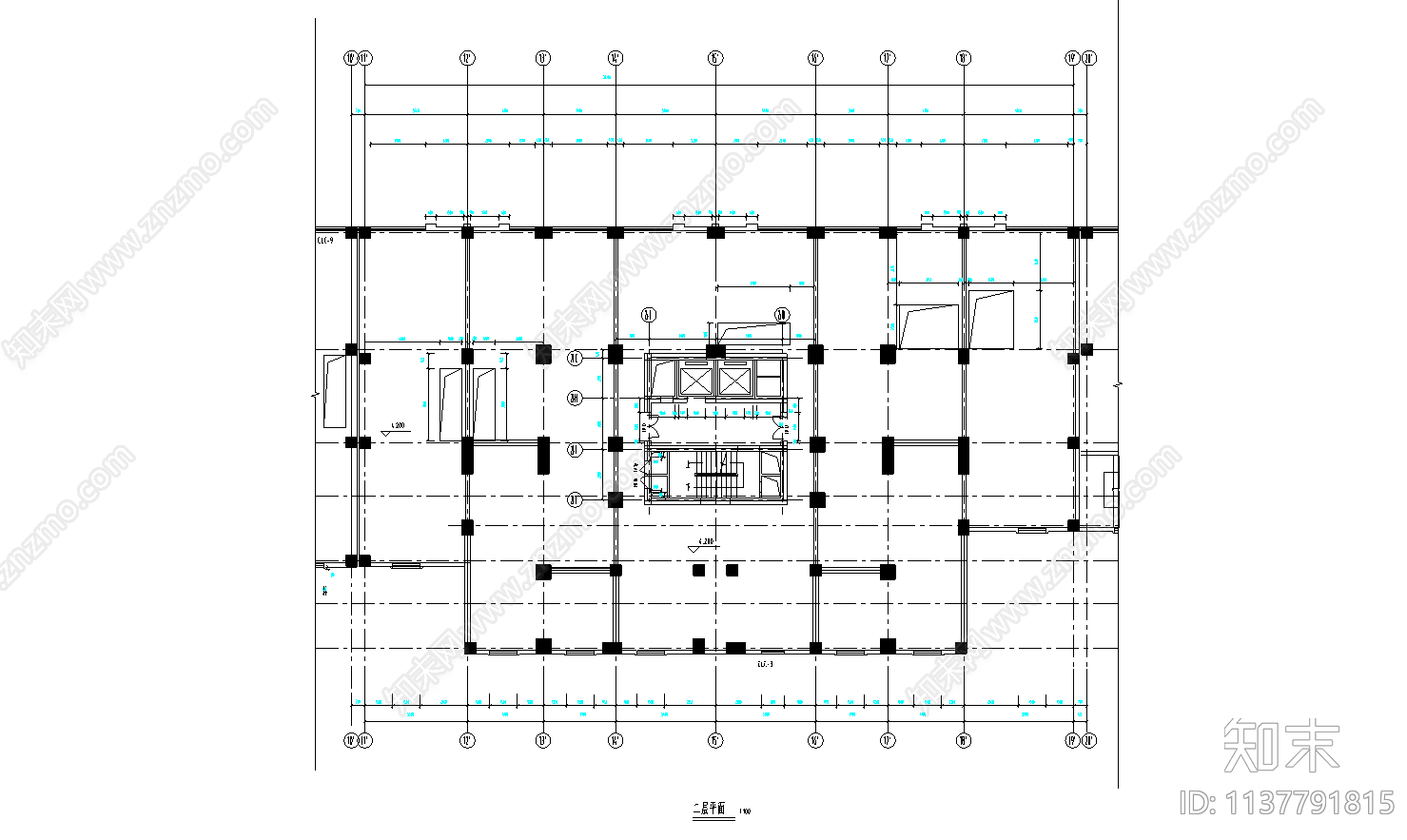 某高层单身公寓建筑cad施工图下载【ID:1137791815】