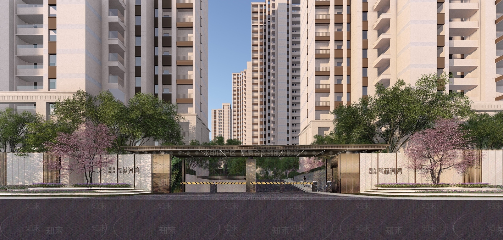 现代小区景观SU模型下载【ID:1137921324】