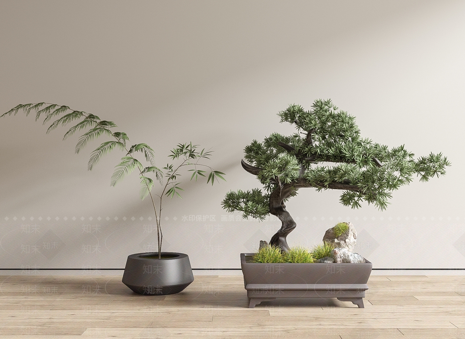 新中式盆景3D模型下载【ID:1137800097】