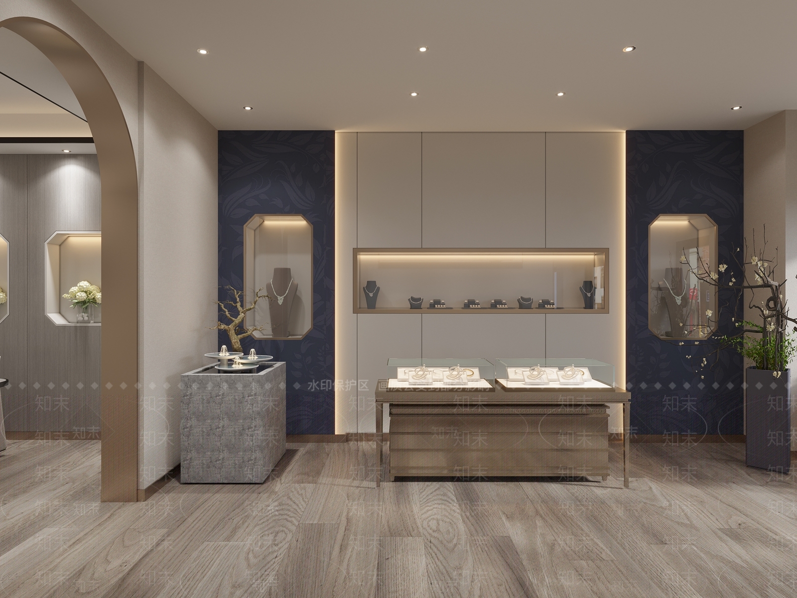 现代珠宝店3D模型下载【ID:1137800537】