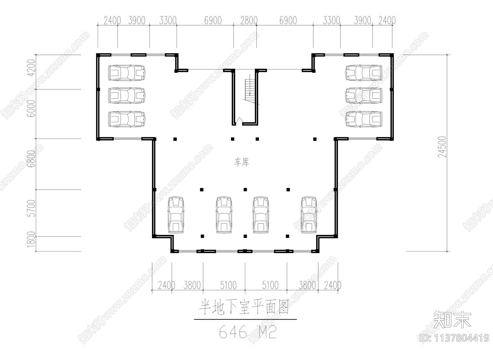 两套多层坡屋顶住宅建筑cad施工图下载【ID:1137804419】