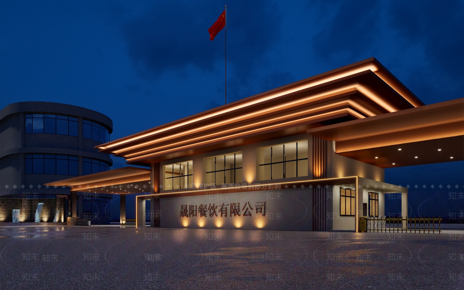 现代入口大门3D模型下载【ID:1137807876】