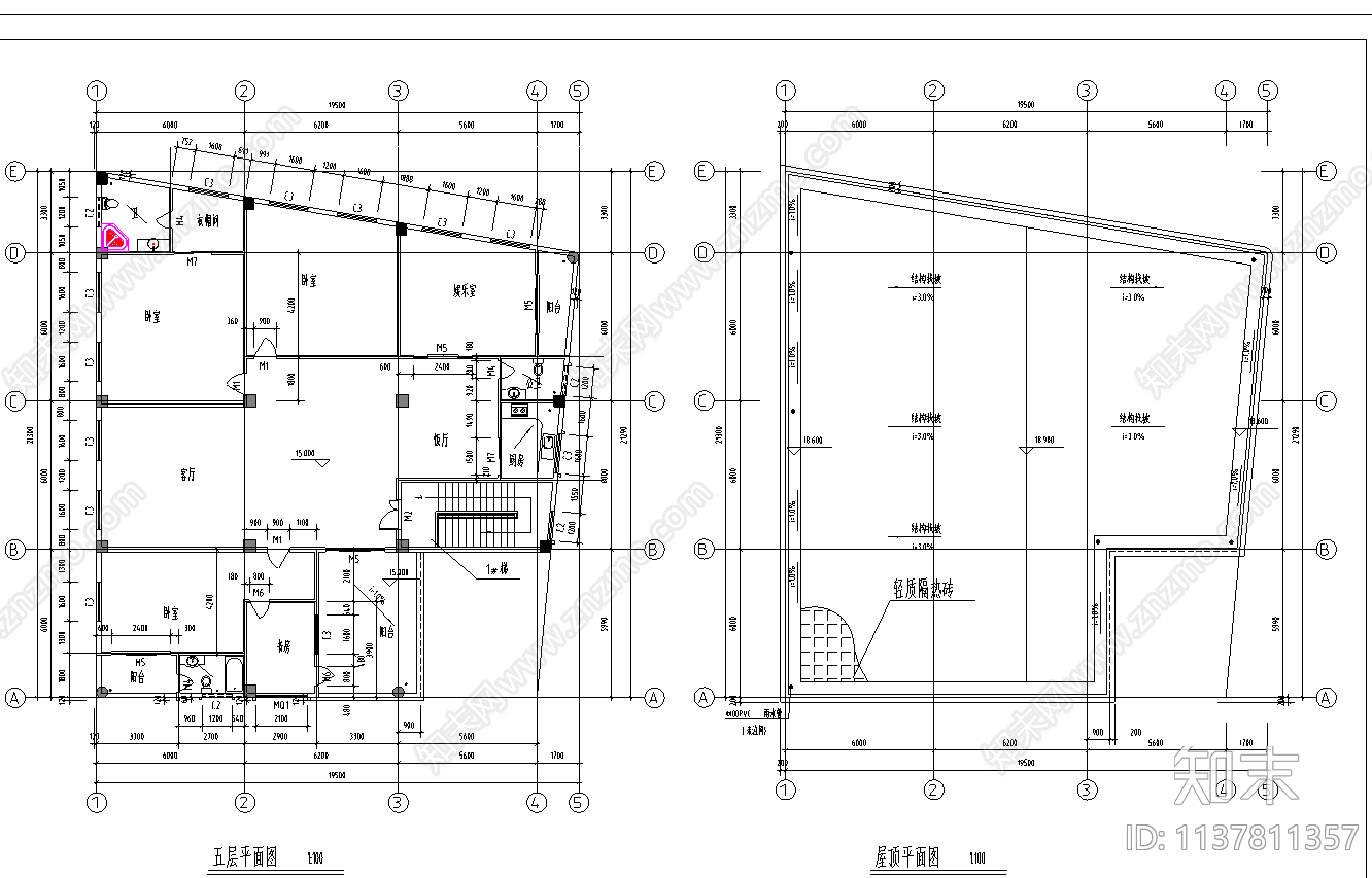 住宅建筑cad施工图下载【ID:1137811357】