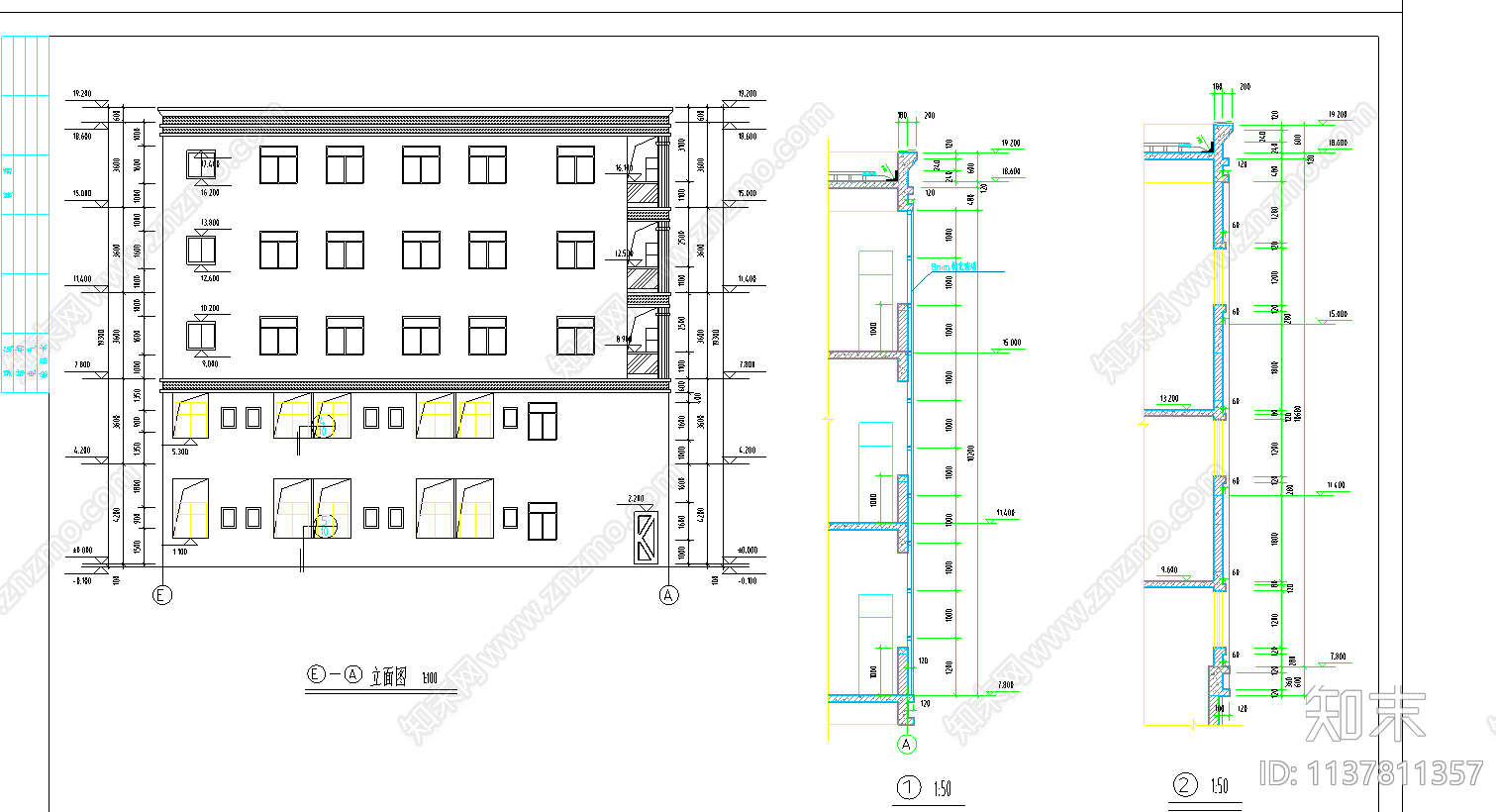 住宅建筑cad施工图下载【ID:1137811357】