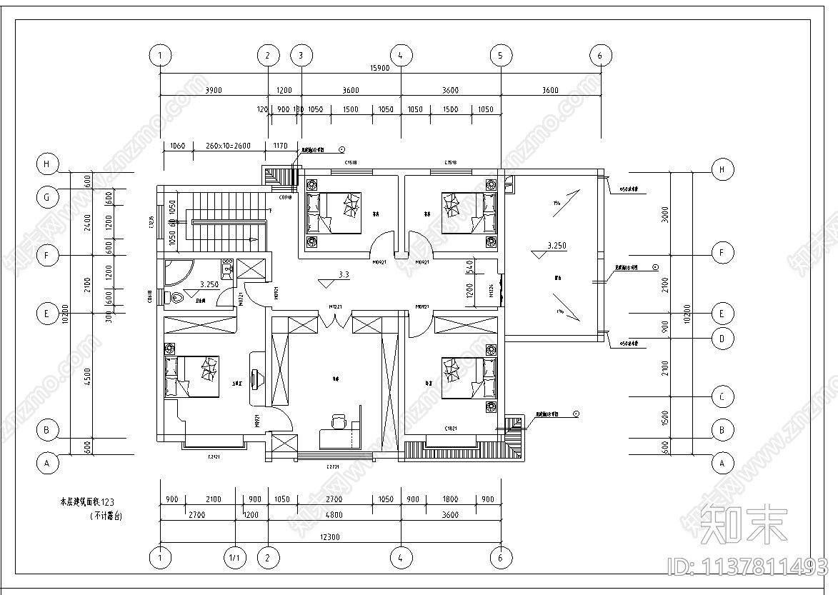 农村民居建筑cad施工图下载【ID:1137811493】