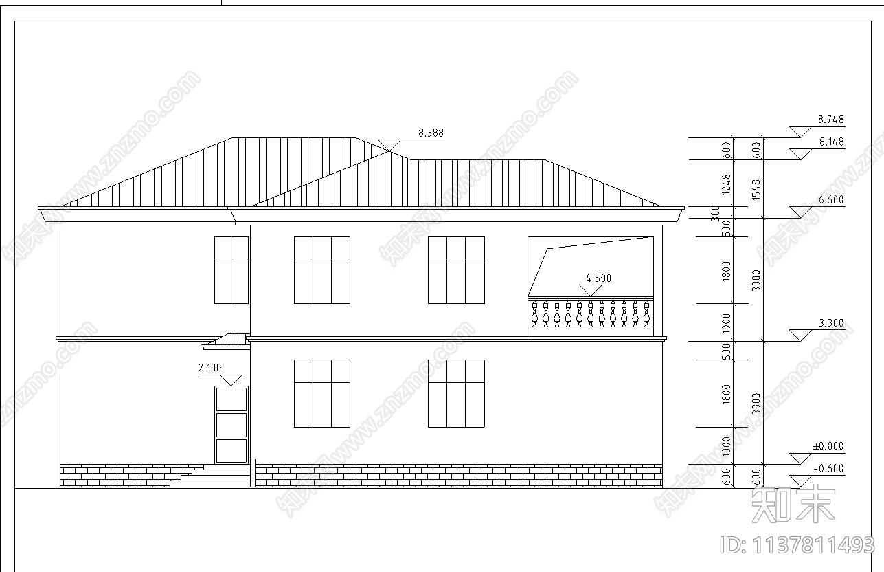 农村民居建筑cad施工图下载【ID:1137811493】