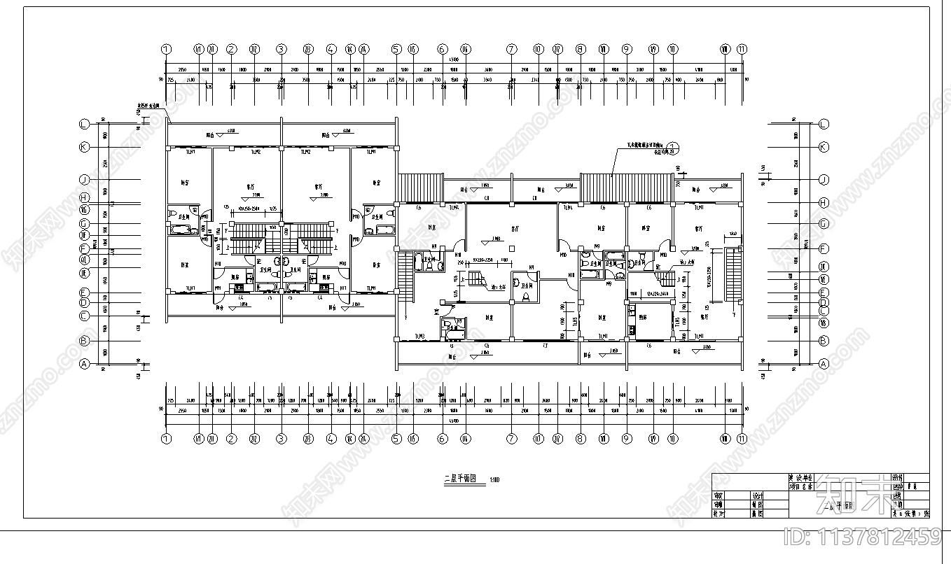 住宅建筑cad施工图下载【ID:1137812459】