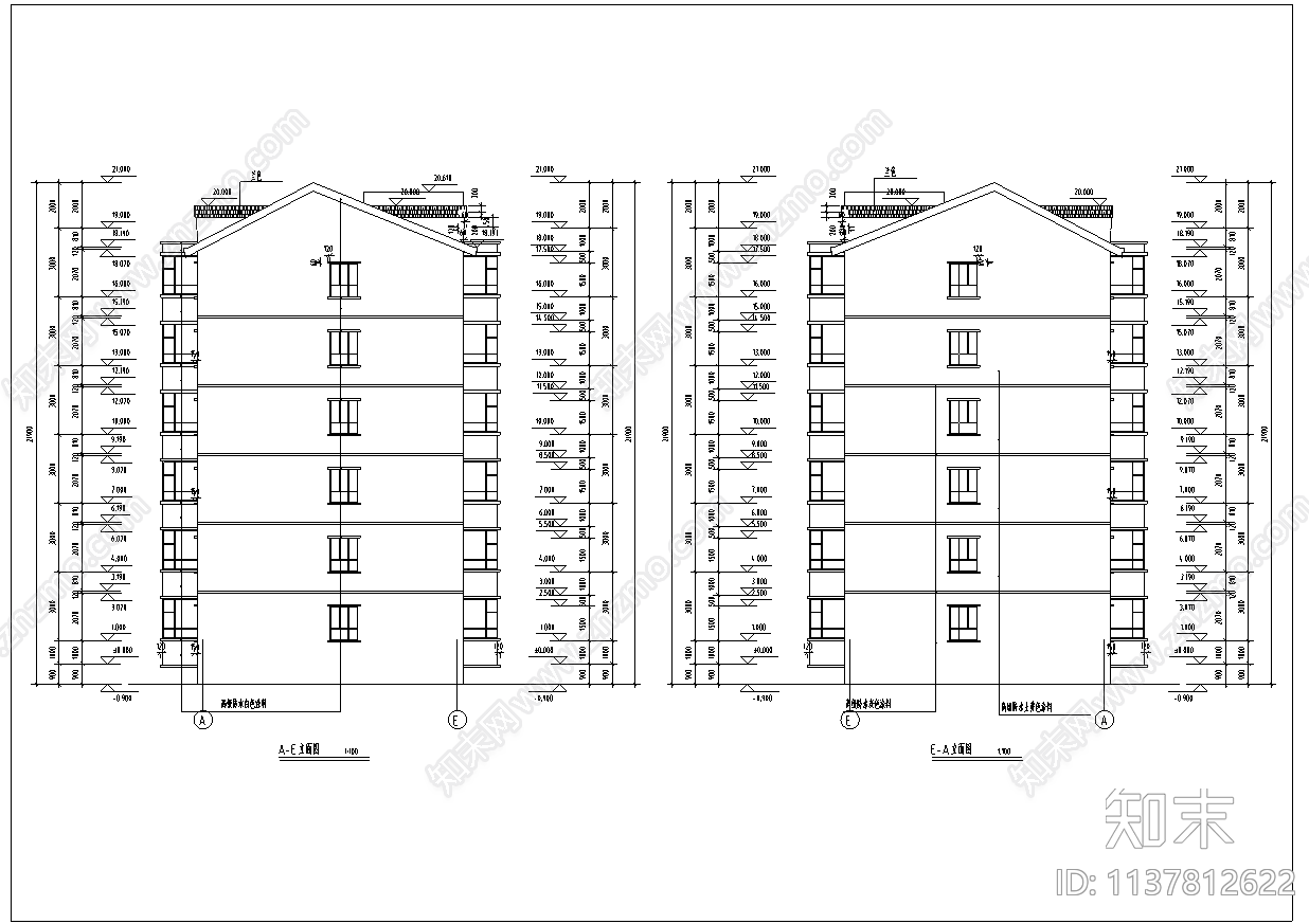 朔州市住宅建筑cad施工图下载【ID:1137812622】