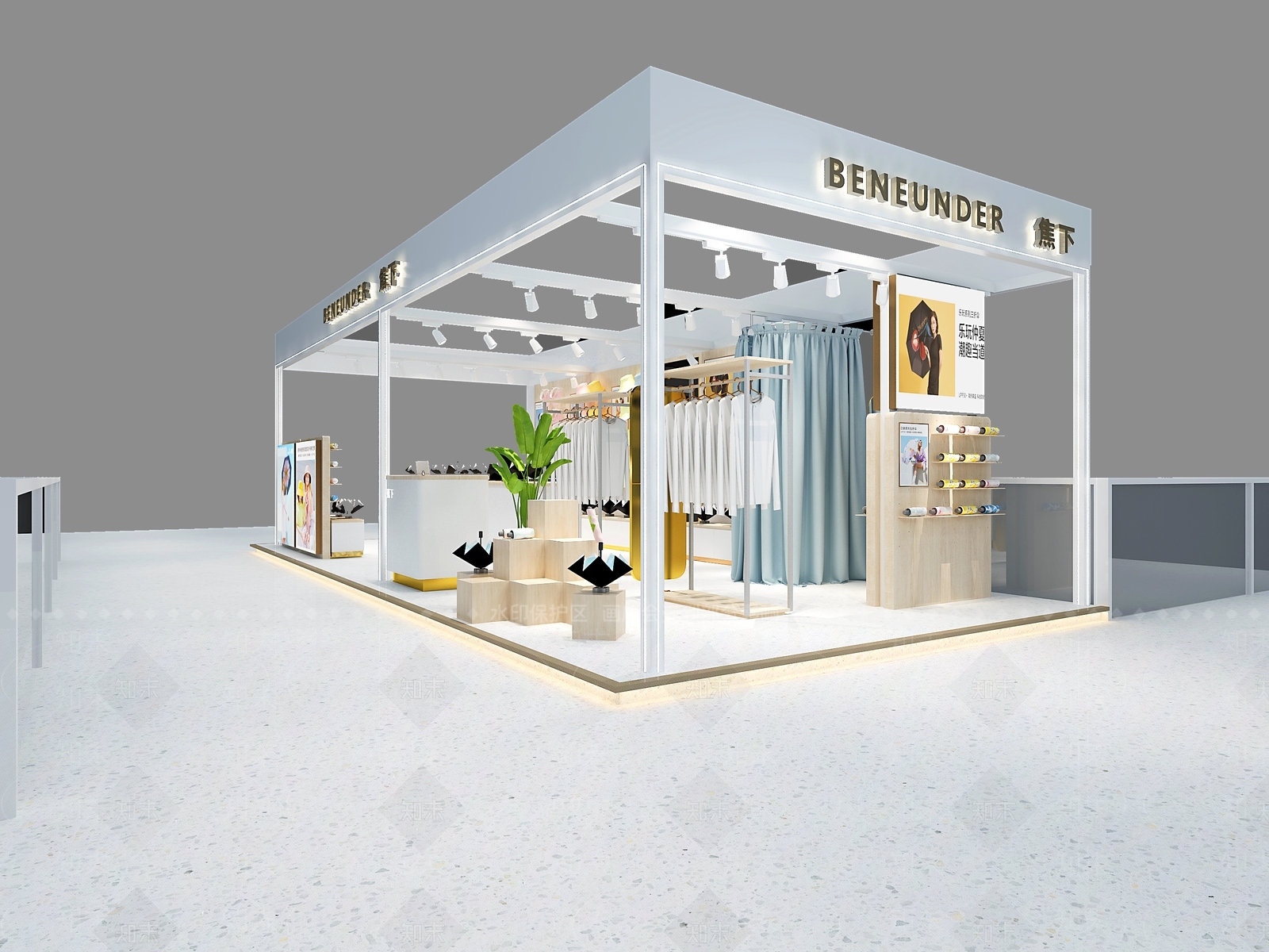 现代商场服装店3D模型下载【ID:1137971839】