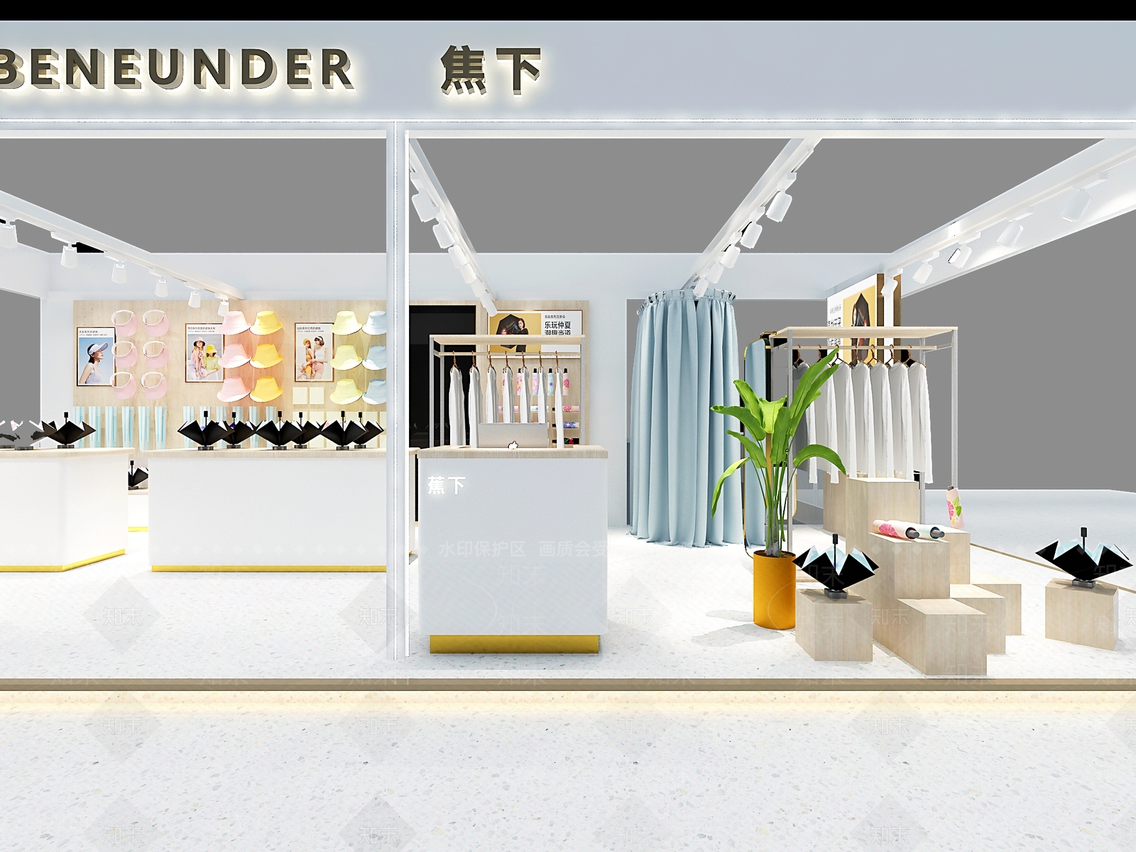现代商场服装店3D模型下载【ID:1137971839】