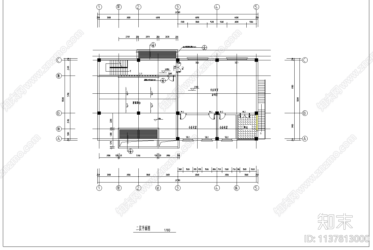 某山庄住宅建筑cad施工图下载【ID:1137813000】