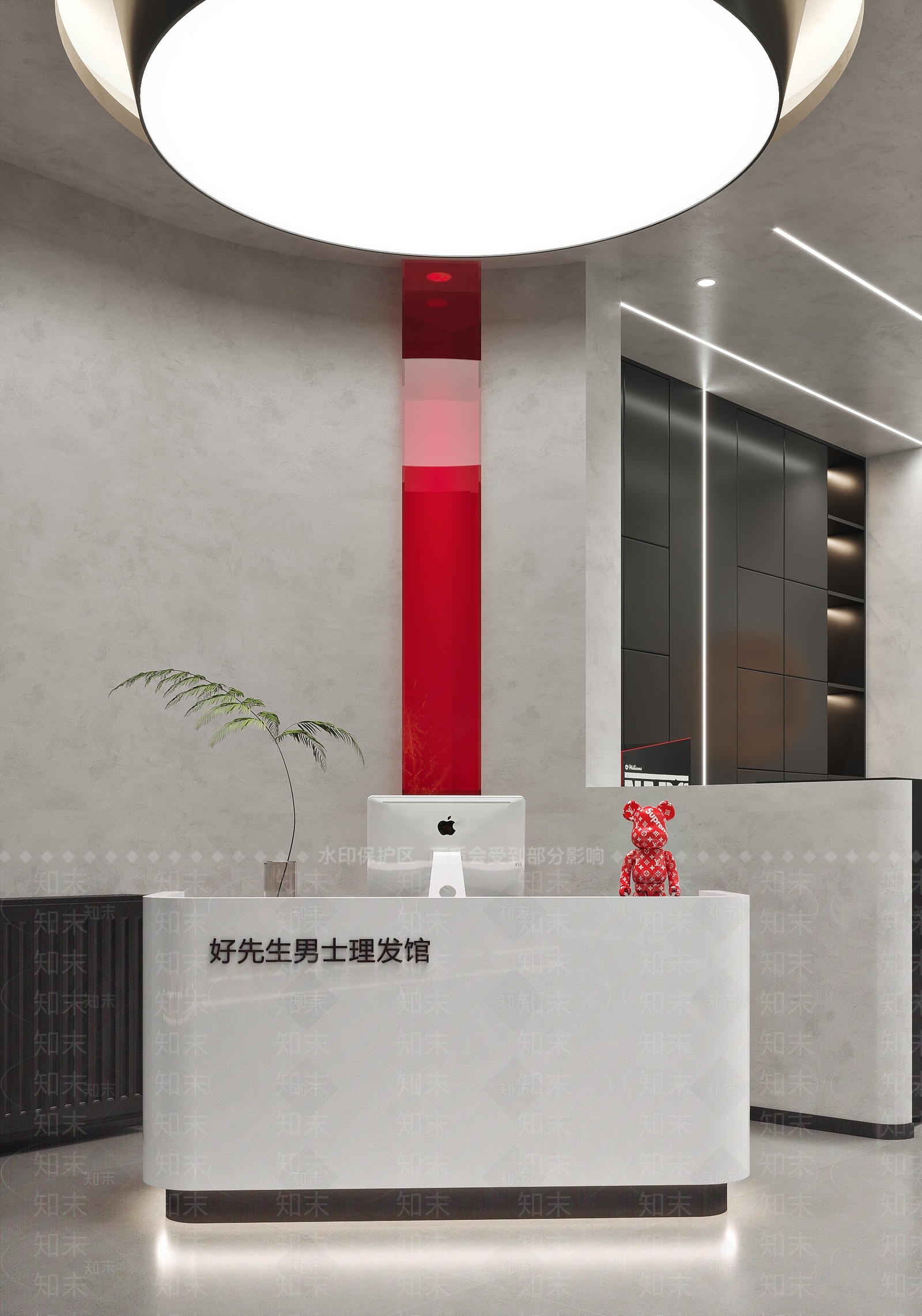 现代美发店3D模型下载【ID:1137814082】