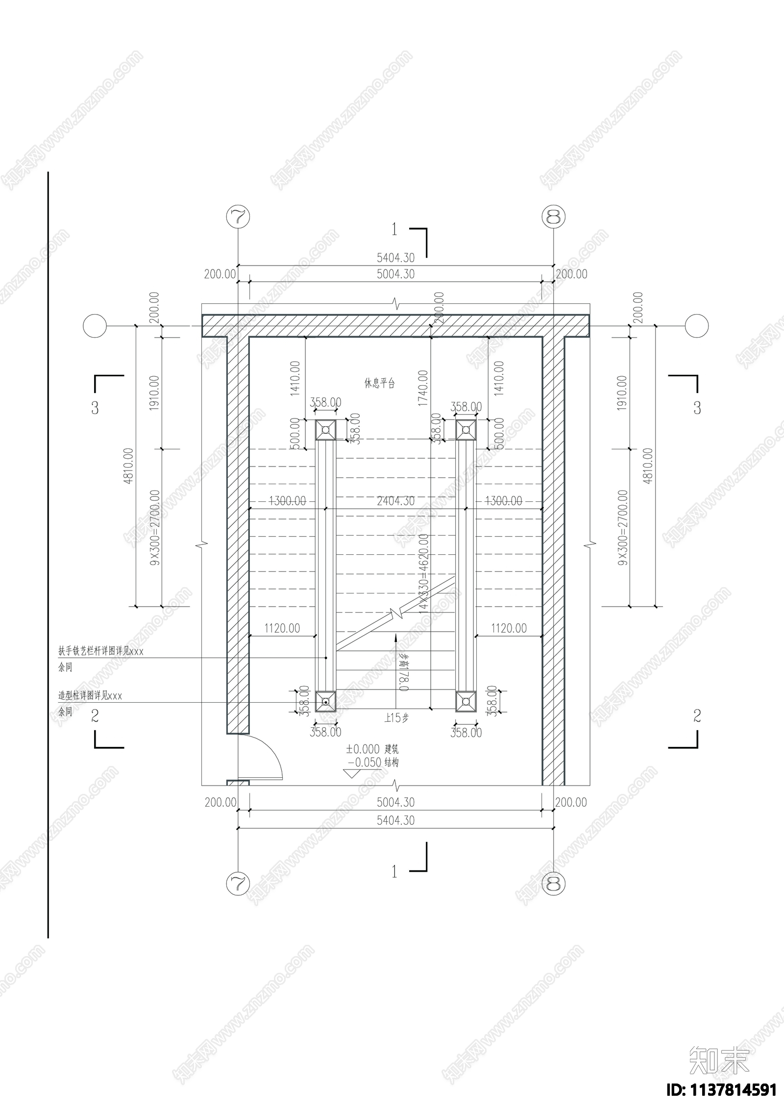古建楼梯详图cad施工图下载【ID:1137814591】