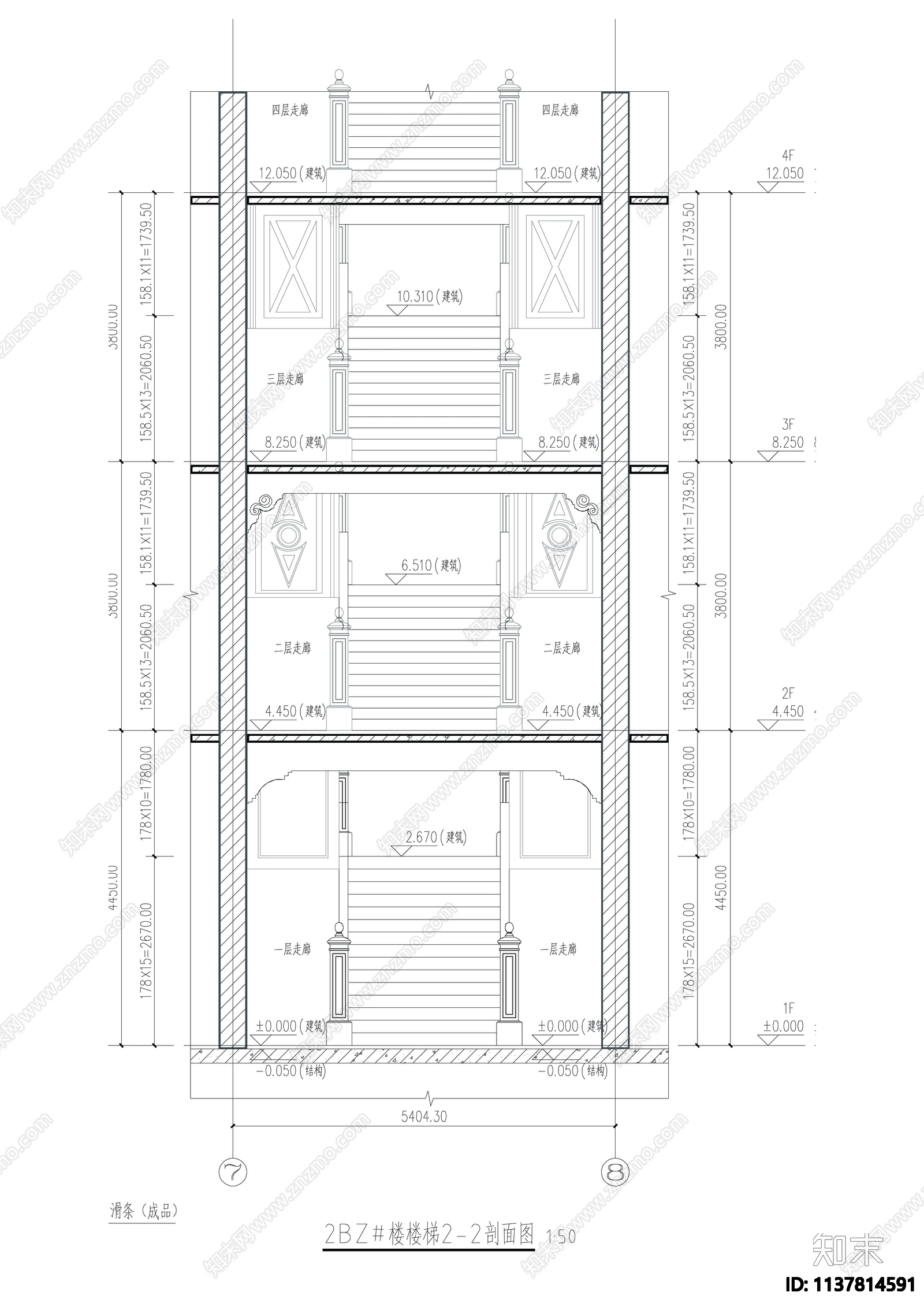 古建楼梯详图cad施工图下载【ID:1137814591】