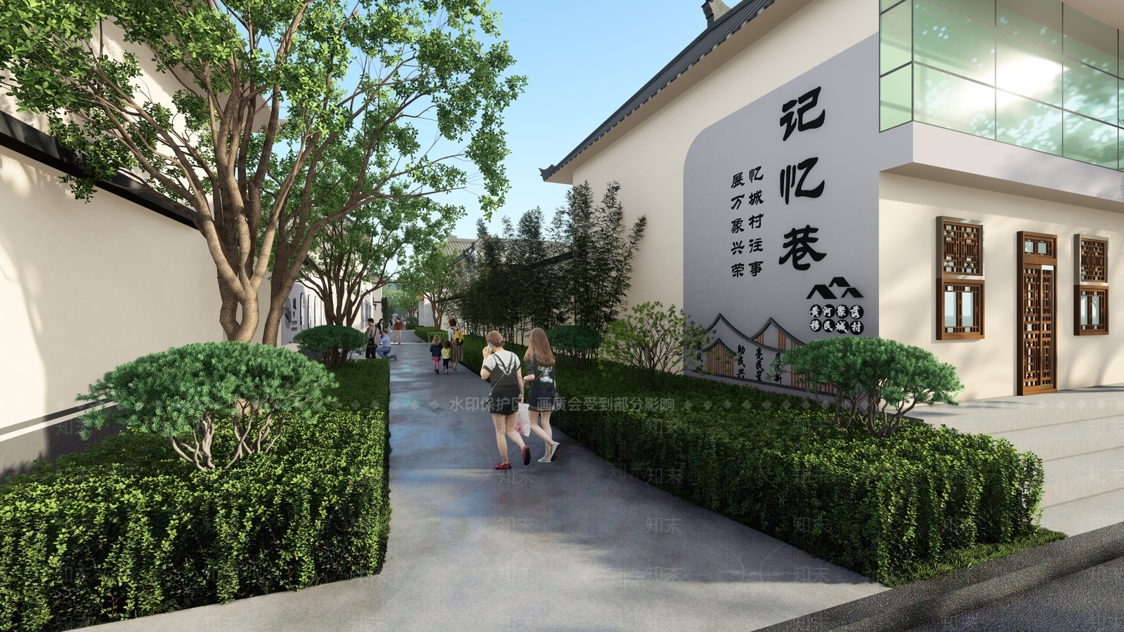 现代美丽乡村SU模型下载【ID:1137814645】
